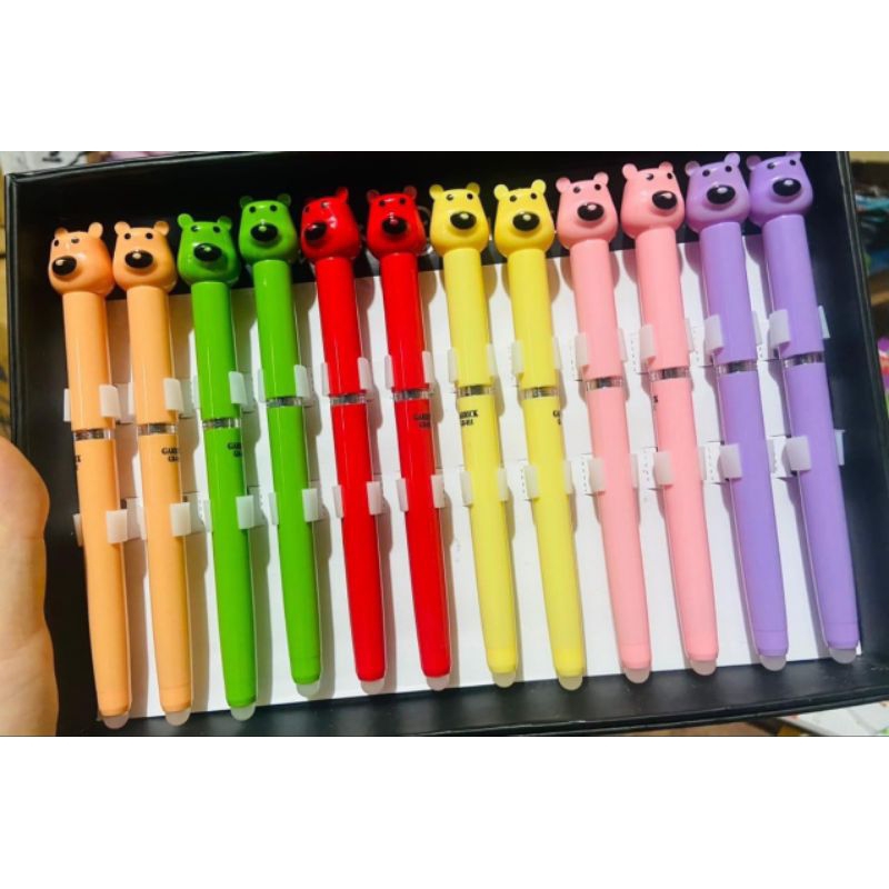 Bút máy XOÁ ĐƯƠC GẤU  tặng kèm 1 Ống mực thay thế cho bé