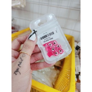 set 10 charm gấu dâu nhỏ