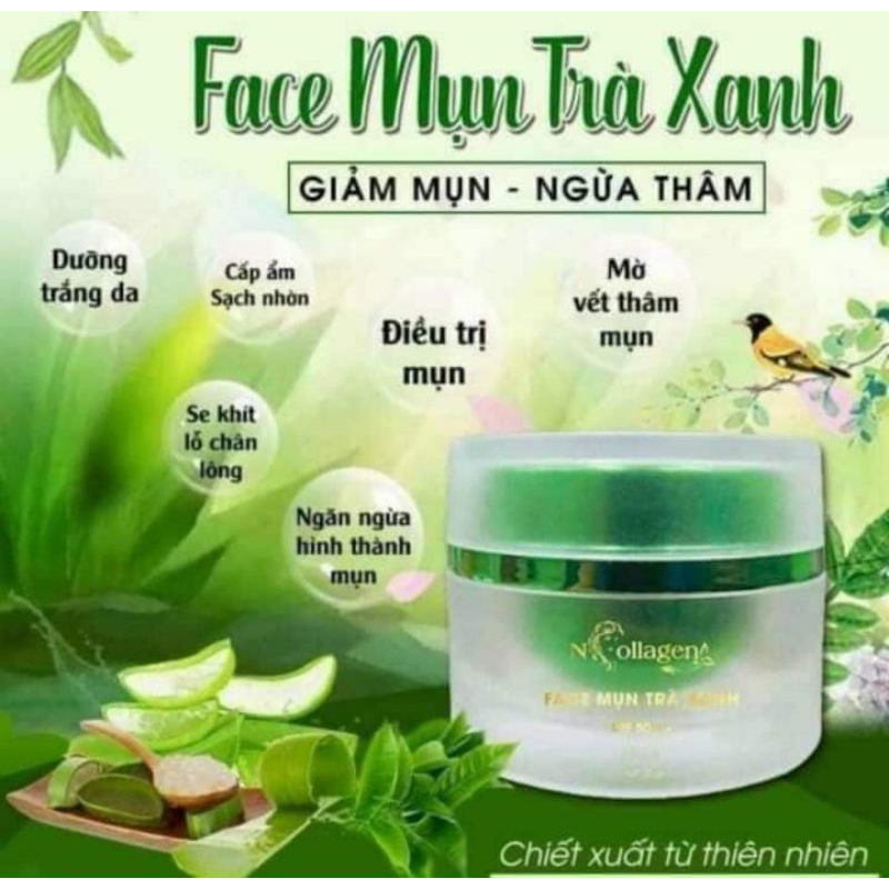 KEM FACE MỤN TRÀ XANH NCOLLAGEN CHÍNH HÃNG