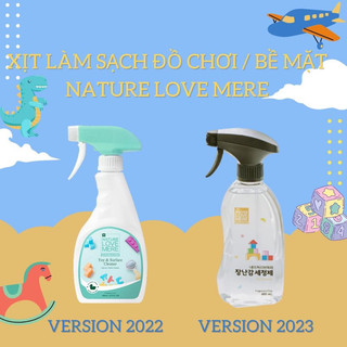 CHAI XỊT KHÁNG KHUẨN BỀ MẶT ĐỒ CHƠI CHO BÉ NATURE LOVE MERE HÀN QUỐC 400ML