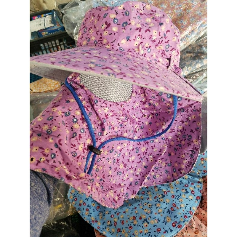 Mũ chống nắng dây rút vành to có lổ thở