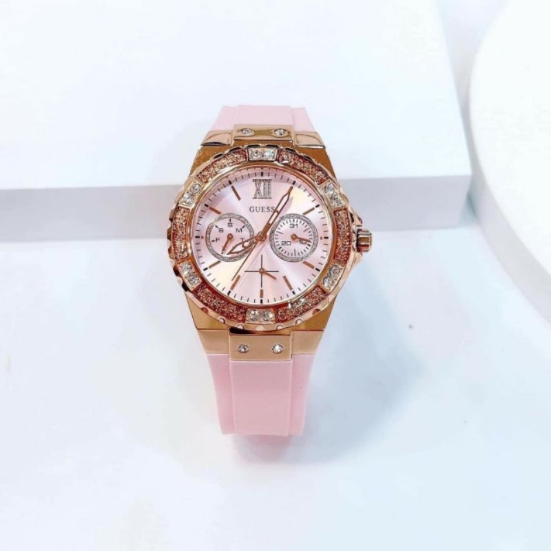 Đồng hồ nữ G.U.E.S.S HUB.LOT hồng nhek nhàng siêu dễ thương