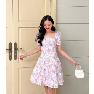 Olv - đầm jemila square neck dress