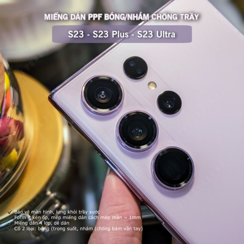 Miếng dán dẻo chống trầy PPF Samsung S23 Ultra | S23 Plus | S23 bóng , nhám