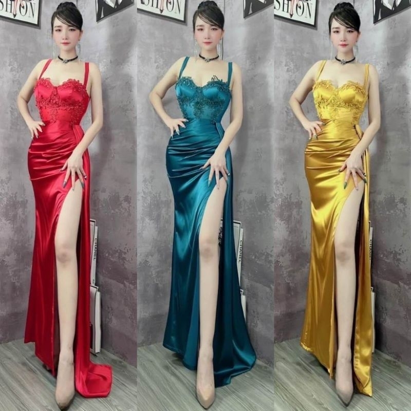 Đầm body dạ hội Phi phối viền ren thiết kế hoa siêu xinh quý phái (Đầm đẹp mê ly💯)