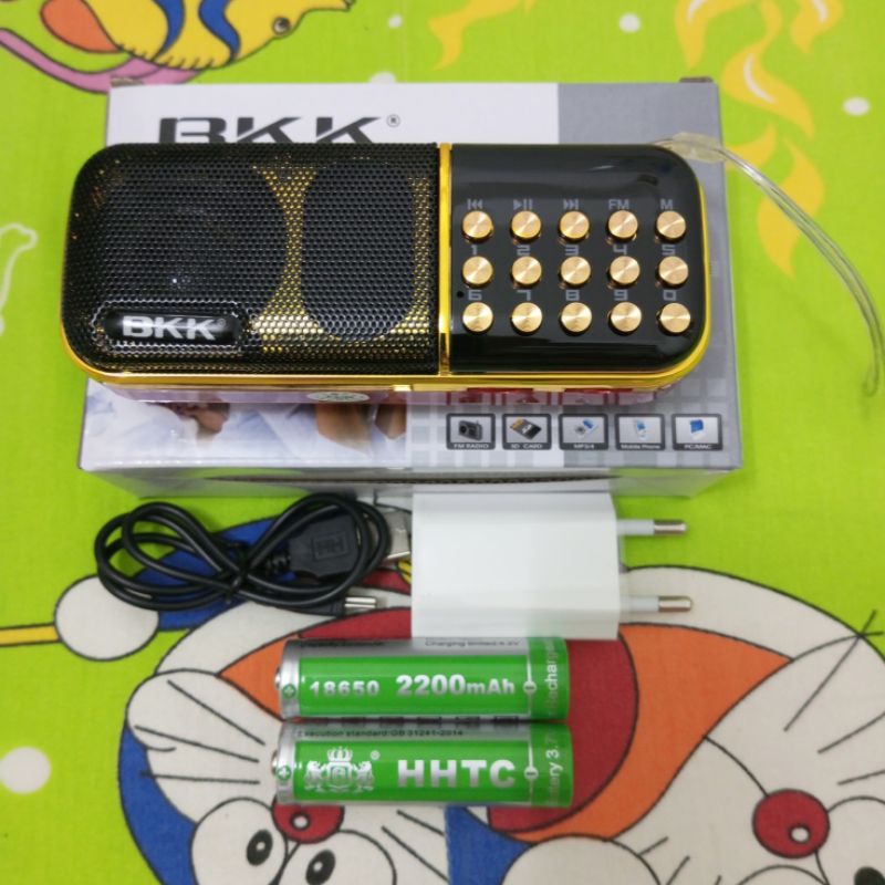 MÁY NGHE KINH PHÁP+NHẠC BKK-B851+2Pin.2 Khe Gắn Thẻ.Củ sạc trắng.