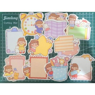Tách lẻ 10 giấy note bé gái cute trang trí sổ