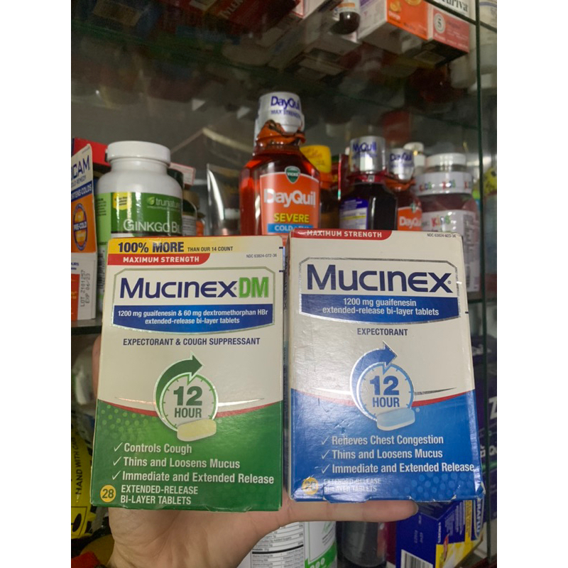 Mucinex 1200mg Maximum Strength 14-28 viên Hỗ trợ cắt cơn ho có đàm, tức ngực.Của Mỹ🇺🇸