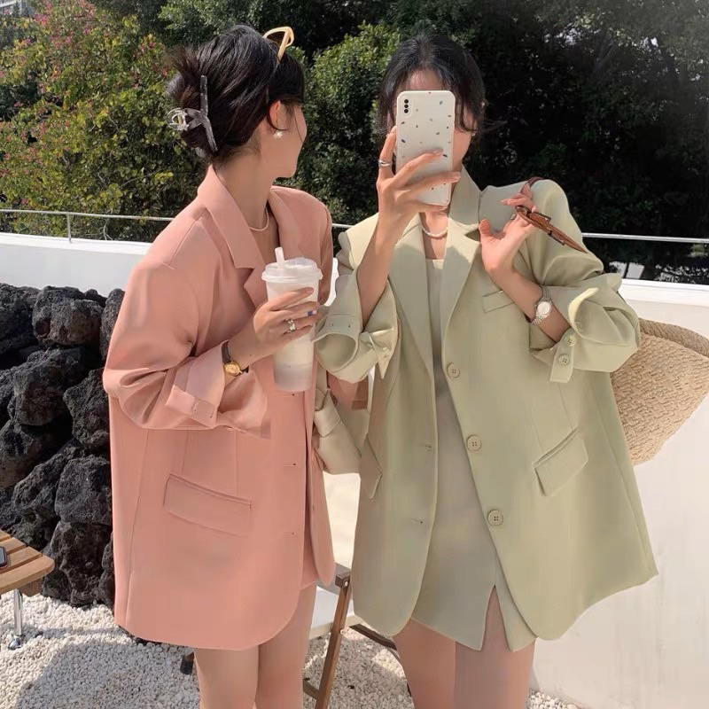 Áo blazer oversize hè tay gấp 30906 CHERRY COCO