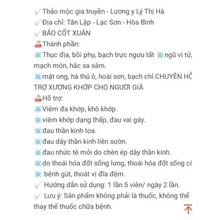[XƯƠNG KHỚP ] BẢO CỐT XUÂN