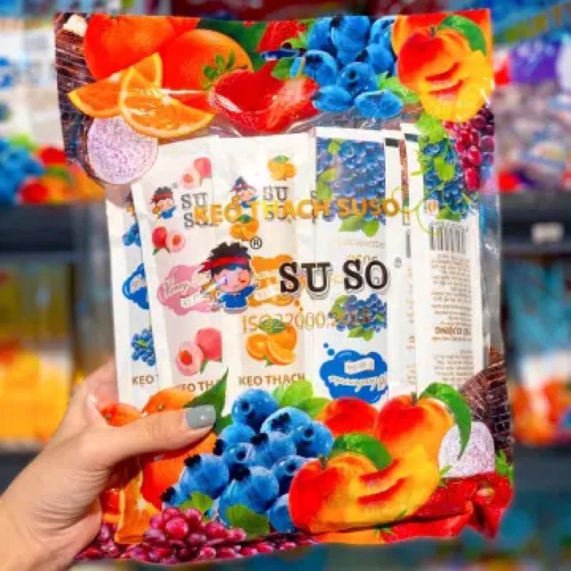 Thạch rau câu Suso túi dài 800g, túi ngắn