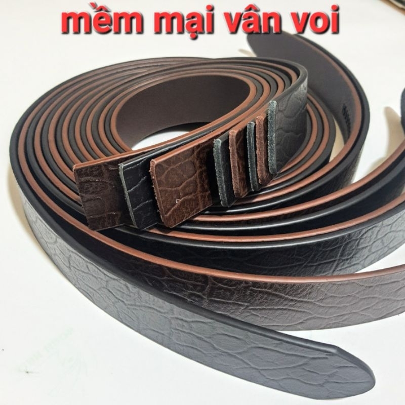 Thắt lưng nam nịt da thật nguyên tấm bền rất mềm đẹp [ KHÓA GẠT DÂY DA THẬT SIÊU BỀN ]