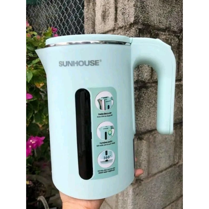Ấm đun nước siêu tốc Sunhouse 1.8 lít cao cấp