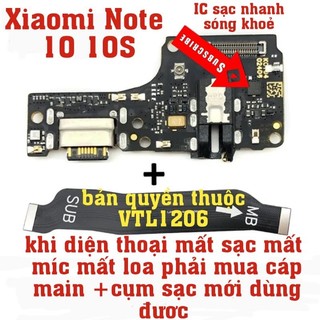Cụm chân sạc xiaomi note 10 4g 10s hàng xịn