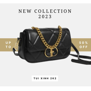 Túi xách nữ da mềm, hai quai có khóa xoay dior size 24 hot trend