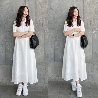 Đầm polo dáng dài kèm váy dây lụa (ảnh thật)