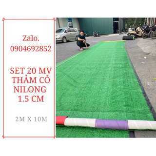 Combo 20 m2 thảm cỏ nhân tạo sợi nilong sợi 1.5 cm giá tốt nhất