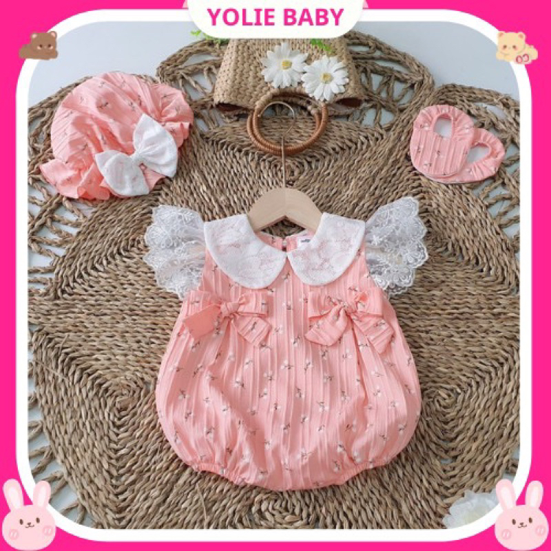 Body cánh tiên hồng cam  xinh xắn sét 3 chi tiết cho bé