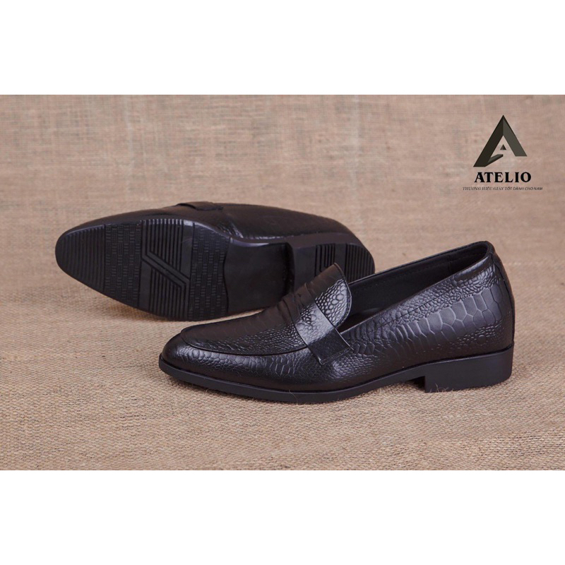 Giày lười tăng cao 7 cm da bò cao cấp, giày hot trend