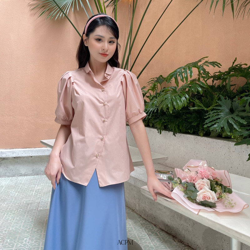 Amery Shirt / Áo sơ mi thiết kế vạt cong