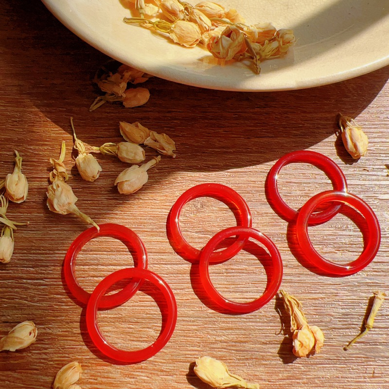 Nhẫn trơn đá Carnelian
