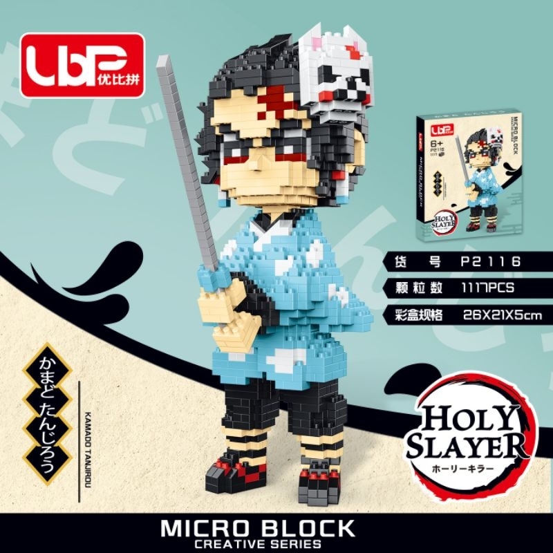 Lắp ráp mô hình nhân vật hoạt hình anime Demon Slayer 5D, decor trang trí nhà cửa