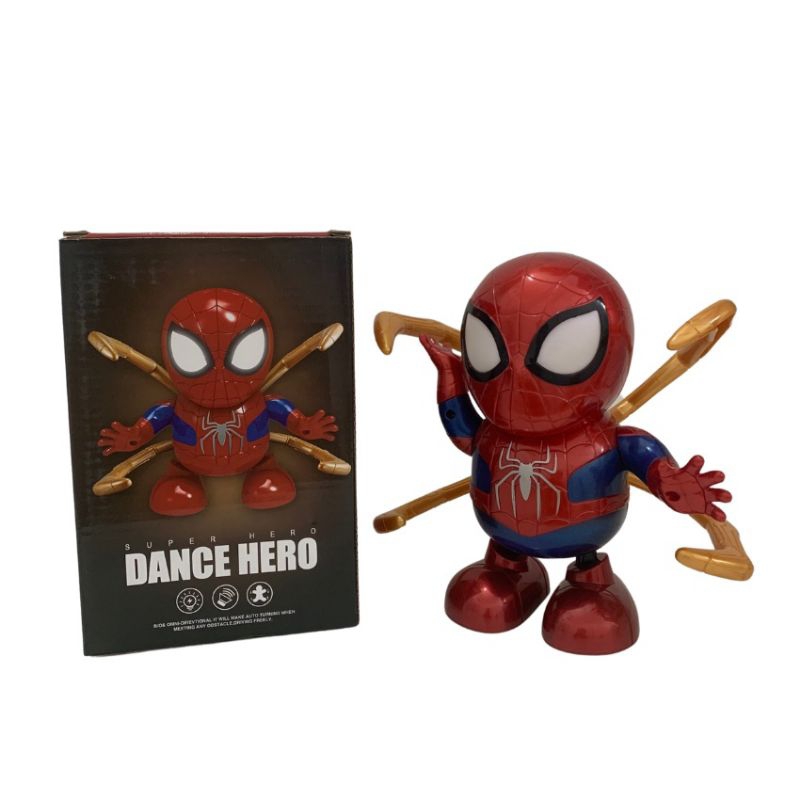 Đồ chơi người nhện nhảy múa, dùng pin có âm thanh và ánh sáng
