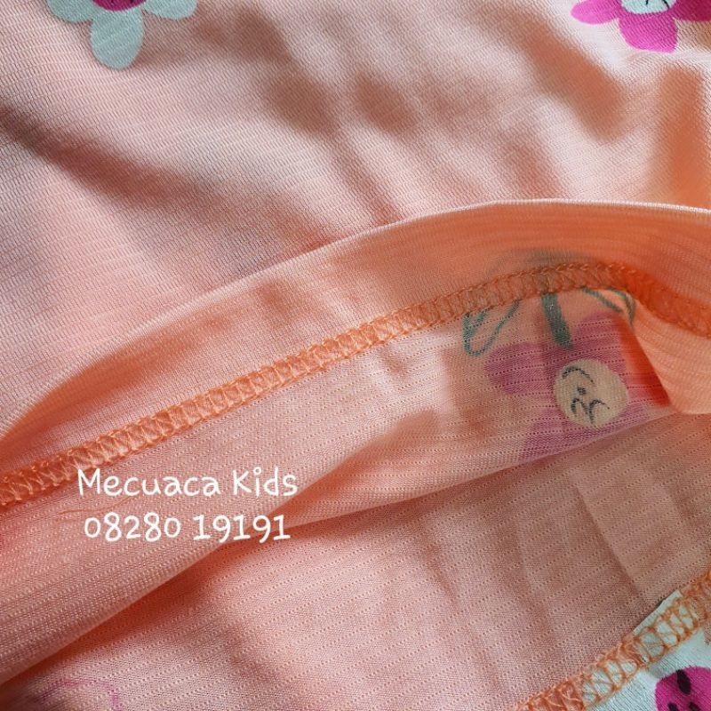 100-150 Bộ cộc tay thun co giãn siêu mềm nhẹ vải xuất Hàn màu cam cho bé gái