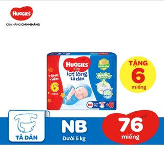 Tã dán sơ sinh huggies tràm trà tự nhiên nbs70 - gói 70 miếng + tặng 6 miếng.