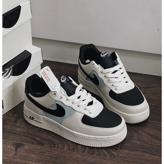 JDK STORE_Giày Sneaker Nik AF1 Custom White Black Blue (Mũi Đen)