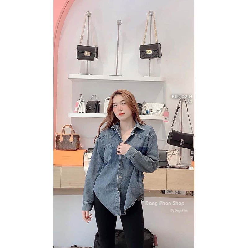 Áo sơ mi jean tay dài loang màu cá tính VIENS STORE