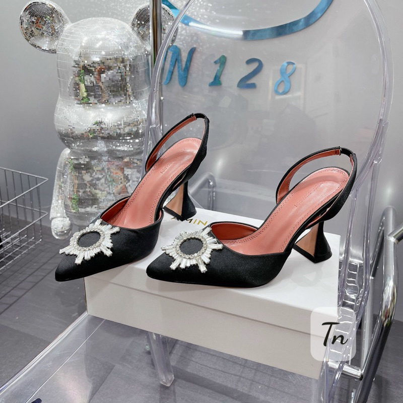 Cao Gót Ami Đen Khoá Đá Mặt Trời Full Size 35-39  -  By Anh Dinh Phuong