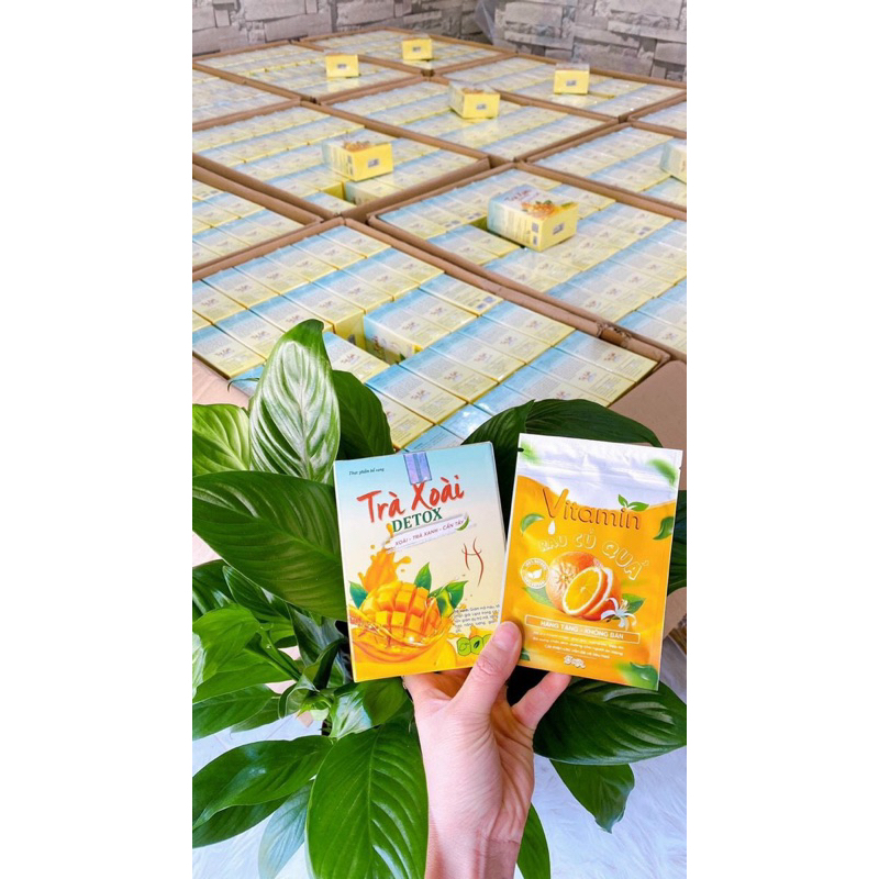 Trà xoài giảm cân Kelly Detox cải tiến mẫu mới (12g/h) tặng kèm vitamin