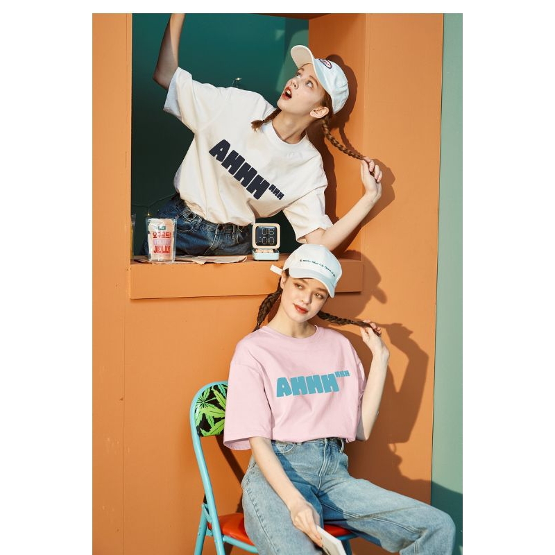 Áo thun nữ cổ tròn in chữ kiểu dáng basic hàng đẹp giá tốt chất cotton cao cấp dày dặn thoáng mát hot hit