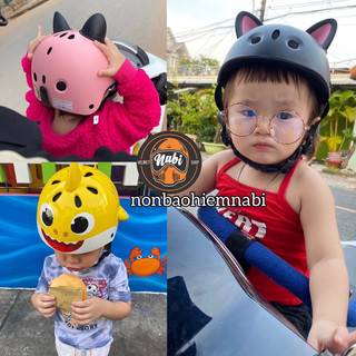 Mũ bảo hiểm cho bé cute lạc lối kèm tai free