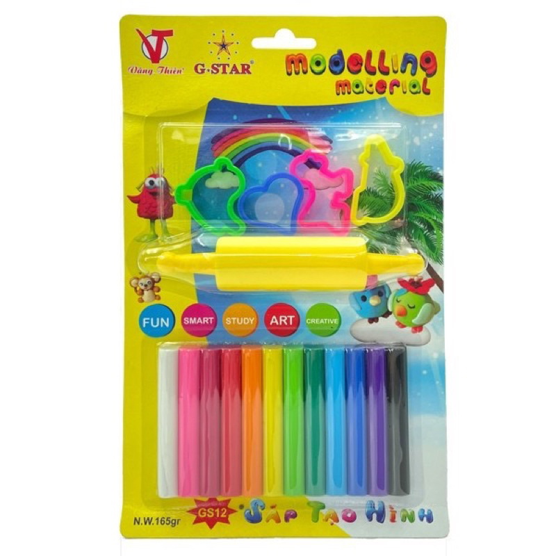 Vỉ 8/12/24 màu Đất Nặn hữu cơ G-Star GS08/GS12/GS24 kèm khuôn