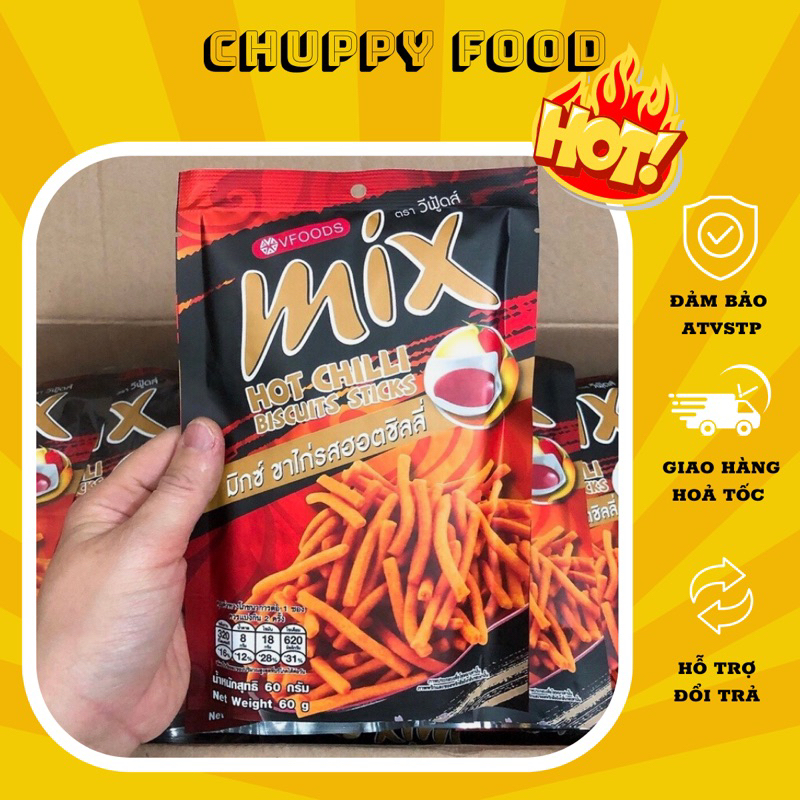 🎁FREE SHIP🎁 Snack Bim Bim Tăm Cay Mix Vị BBQ Thái Lan Gói To 60G
