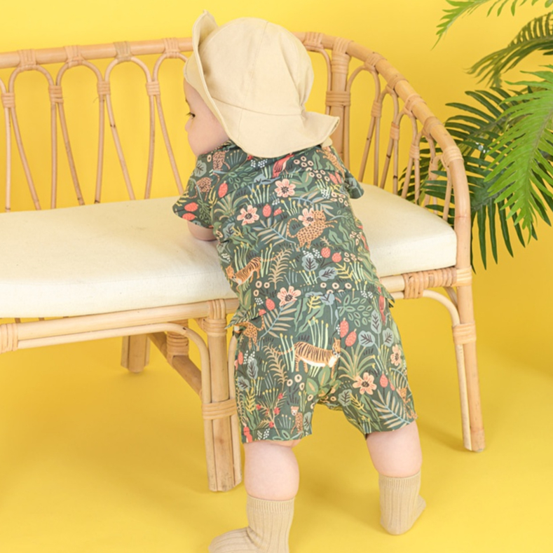 Bộ áo kèm quần hè thoáng mát Jungle LITTER TINI made in Korea cho bé từ 8-14kg thời trang trẻ em BABYKOREA