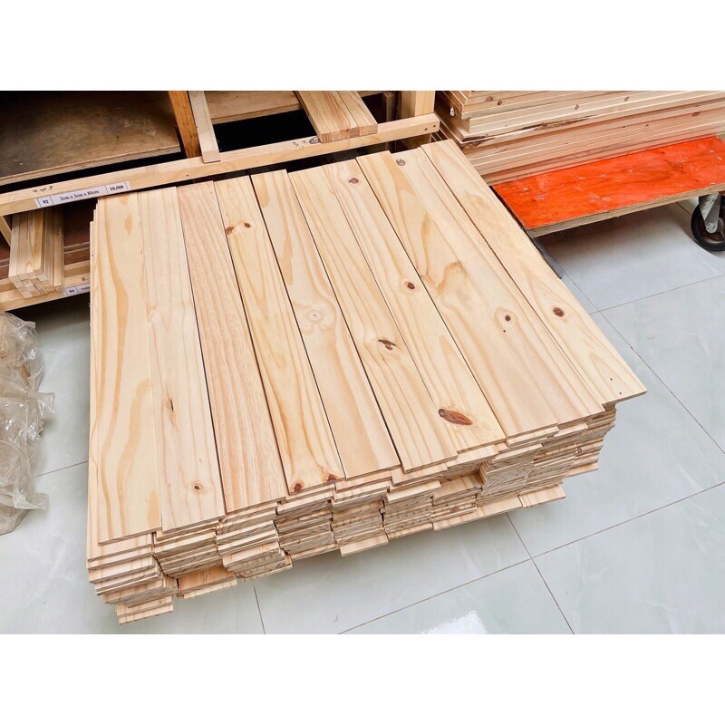 Thanh gỗ thông dài 80cm, rộng 14cm dày 1,5cm láng mịn 4 mặt