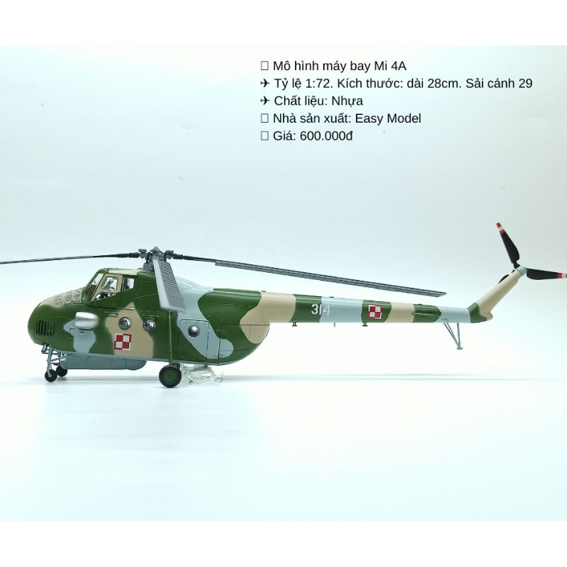 Mô hình máy bay trực thăng tỷ lệ 1/72