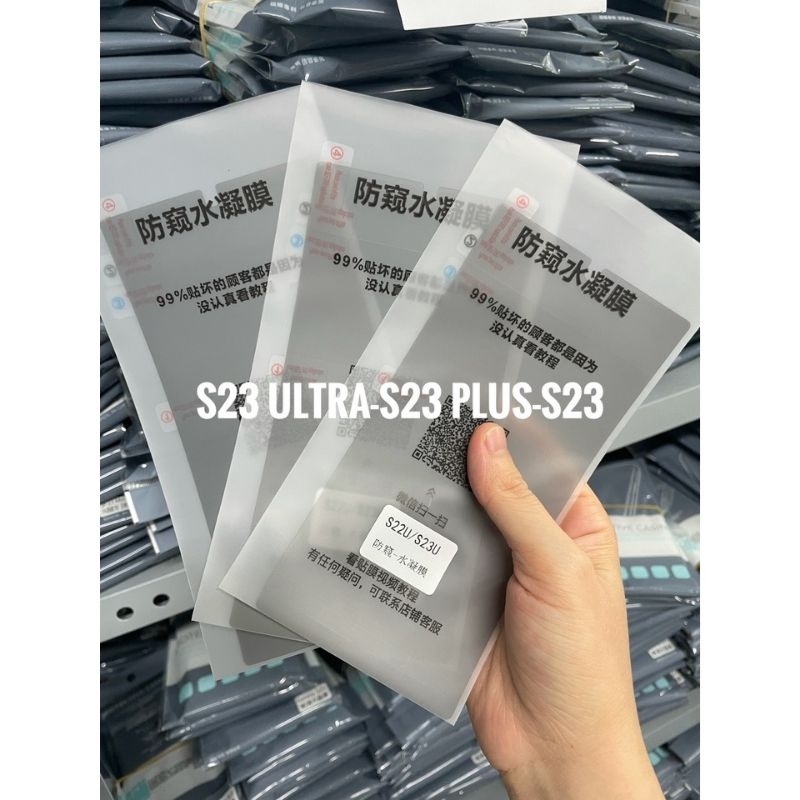 Tấm dán dẻo PPF full màn hình chống nhìn trộm dành cho Samsung Galaxy  S23 Ultra , S23 Plus, S23
