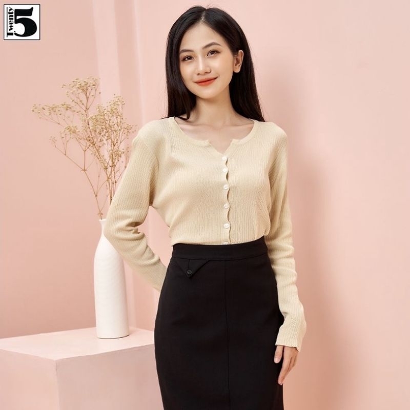 ÁO LEN CARDIGAN DÁNG NGẮN