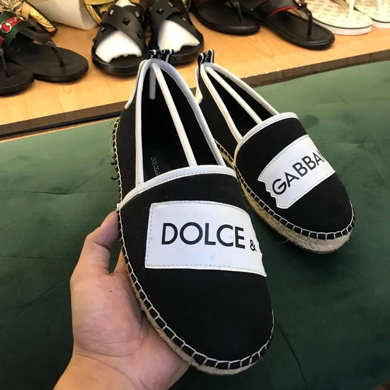 Giày Slipon đế cói Dolce Gabbana viền trắng LA on web fullbox bill thẻ phụ kiện