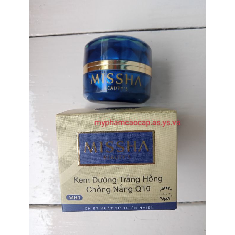 KEM MISSHA DƯỠNG TRẮNG DA CHỐNG NẮNG Q10 15g