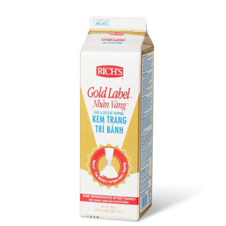 Kem topping Gold label hiệu rich’s 907g