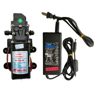 Máy bơm tăng áp mini 12v, tự ngắt Việt Thái KW-239-88 kèm bộ nguồn 12v