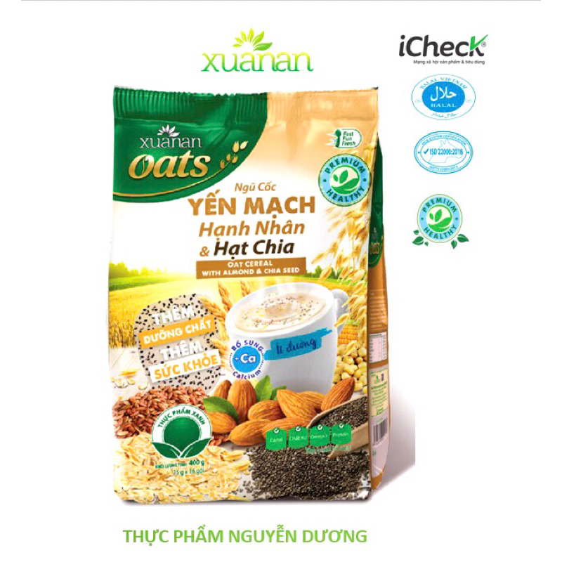 Ngũ Cốc Hạnh Nhân hạt chia 400g