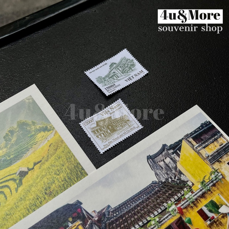 Tem thư Bưu Chính Việt Nam gửi thư từ mệnh giá 12k, 15k gửi bưu thiếp, sưu tầm