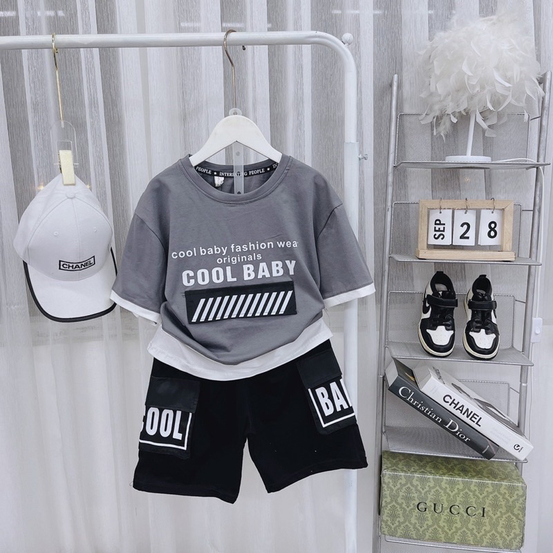 Bộ đồ size đại cho bé 32-42kg -quần áo bé trai mùa hè