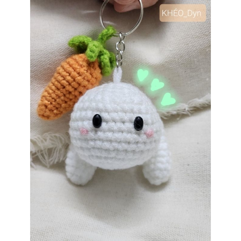 Thỏ bảy màu móc len handmade